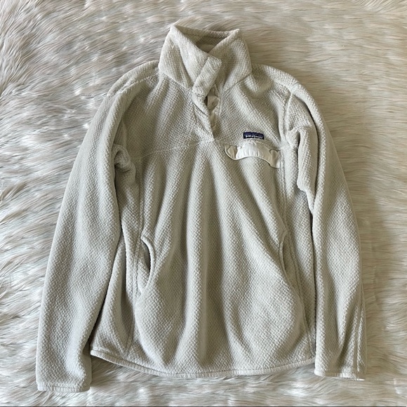 Patagonia Tops - Patagonia Re-Tool Snap-T Pullover - Pearl White